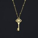 Key Pendant Necklace with Name Custom Jewelry